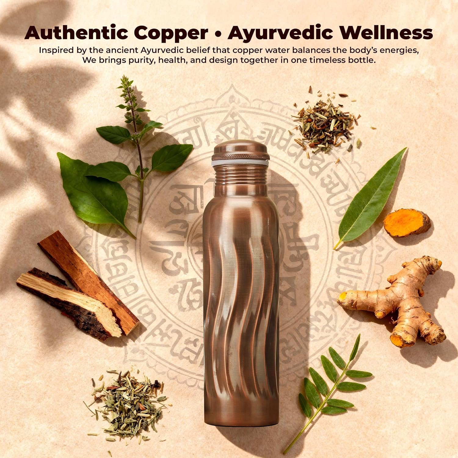 Antiek koperen waterflessen 10 - Ayurvedic & Herbal Wellness Kits recensie en prijs